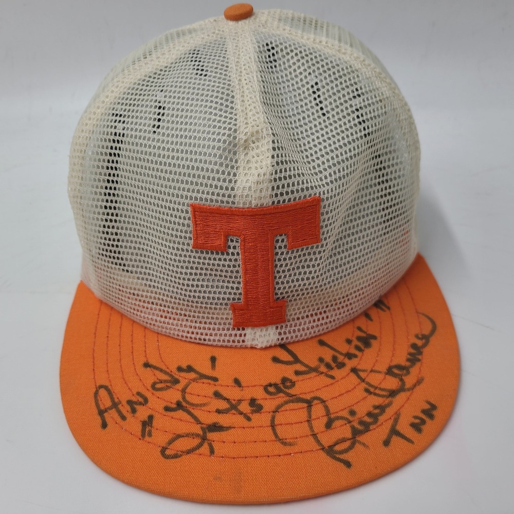 Vtg Tennessee Volunteers‎ Hat Snapback Full Mesh Bill Dance Signed Autographed
